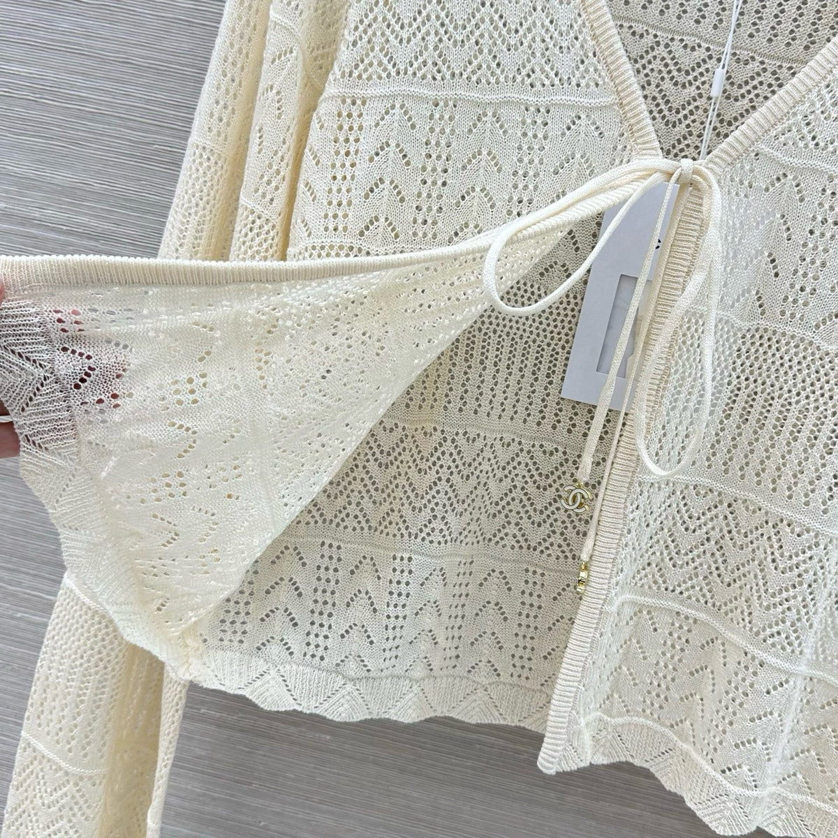 Openwork Knit Cardigan