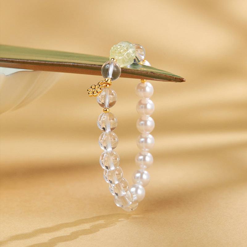 Lemon Quartz Pixiu Clear Quartz Bracelet-Lasting Blessings