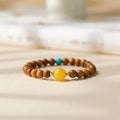 Warm Balance-Cook Wood Beaded Bracelet