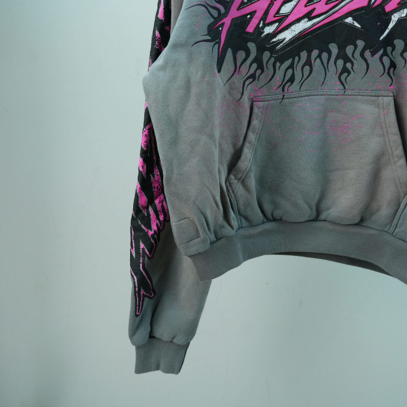 Hellstar Future Flame Hoodie Grey