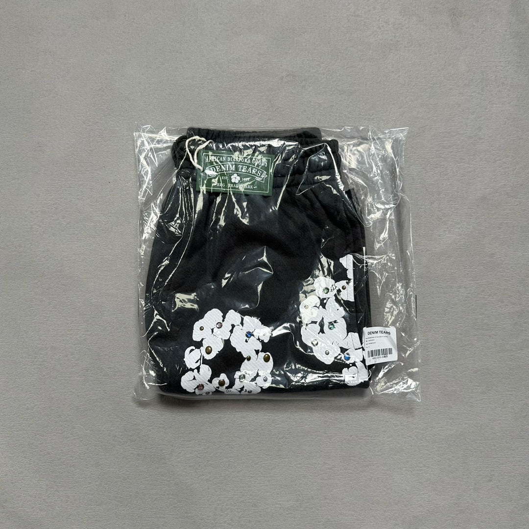 Rhinestone Cotton Wreath Shorts