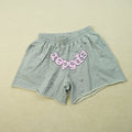 Sp5Der Og Web Logo Sweat Short Heather Grey