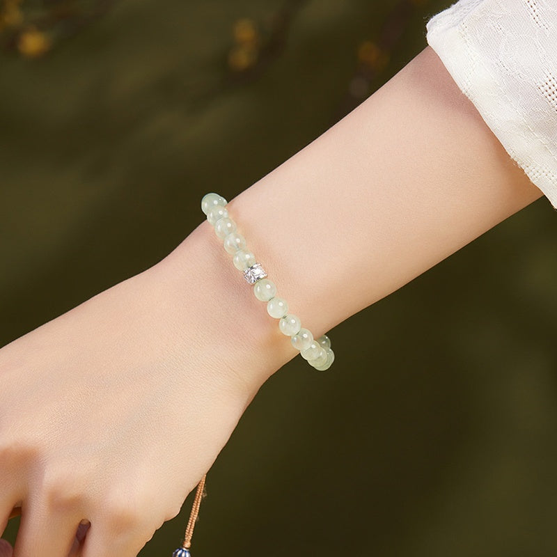 Prehnite 925 Silver Bracelet-Quiet Hope