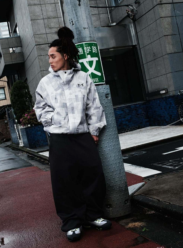 Mertra Patchwork Plaid Jacket - Grey Camo