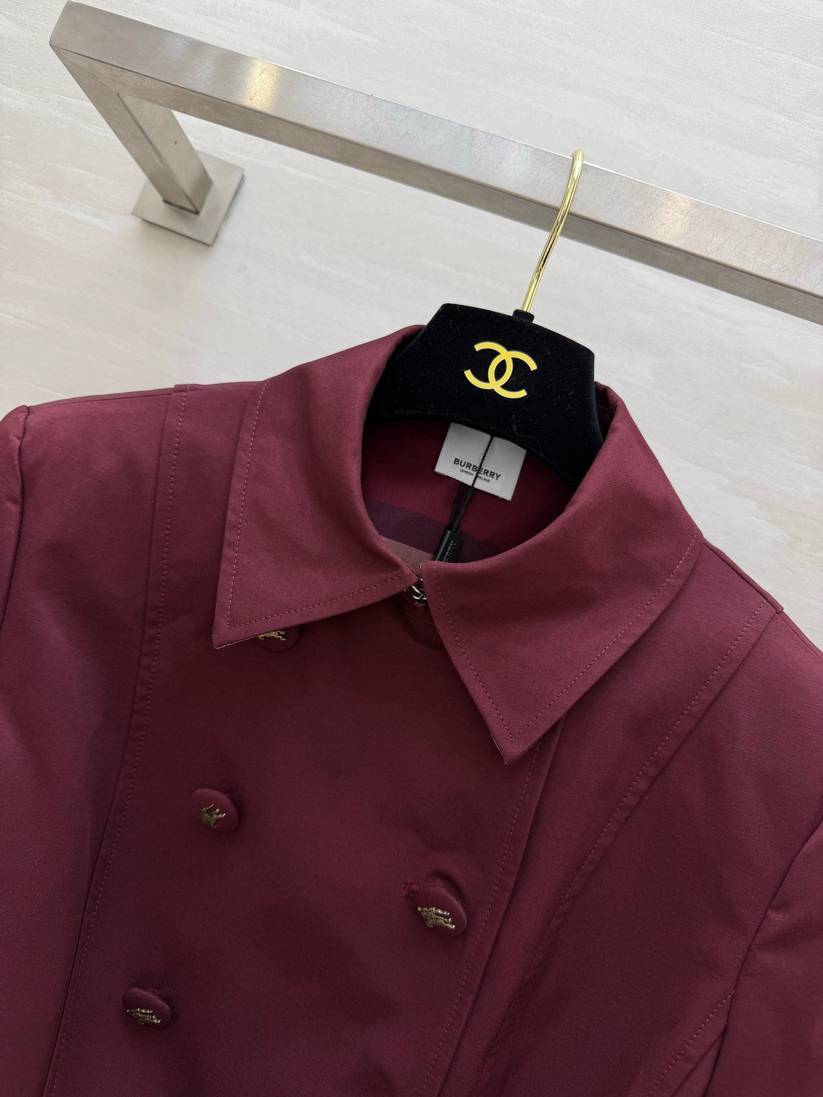Short Peplum Trench Coat