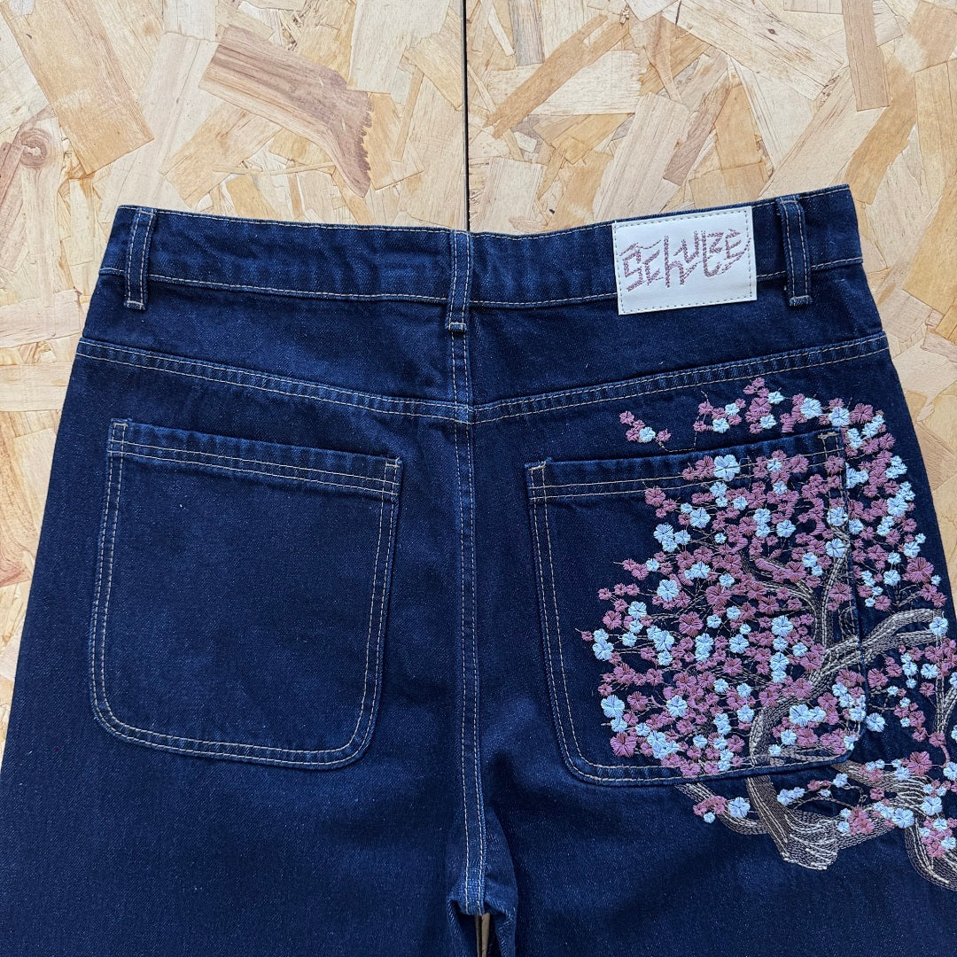 Derschutze Blossom Selvedge - Indigo