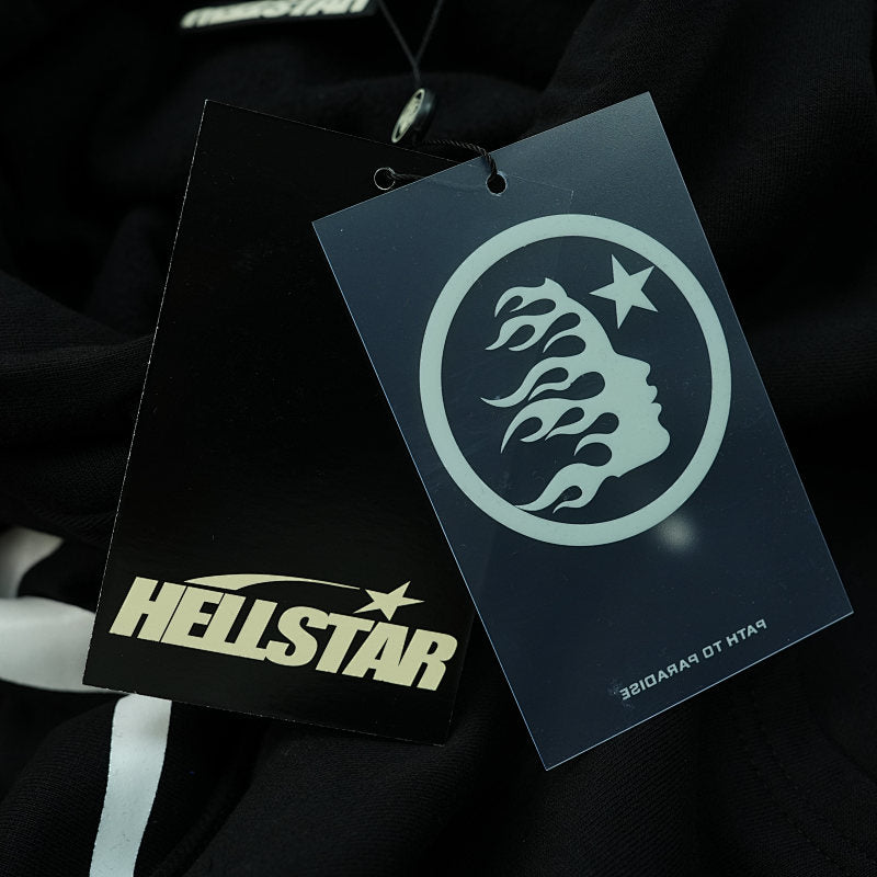 Hellstar Sports Hoodie. Jet Black
