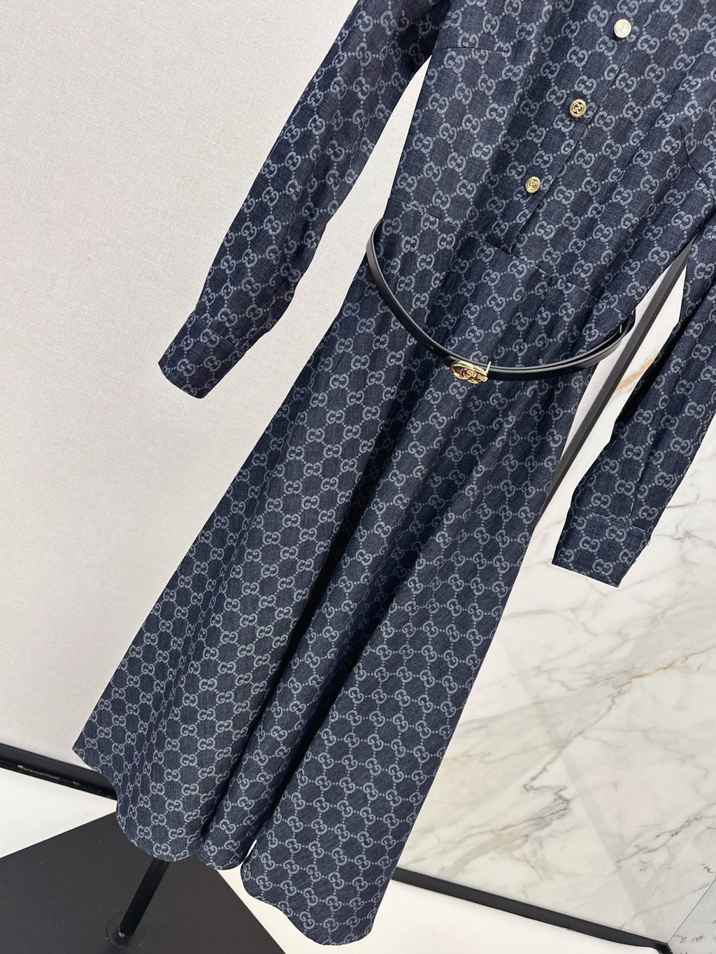 Monogram Jacquard Shirt Dress