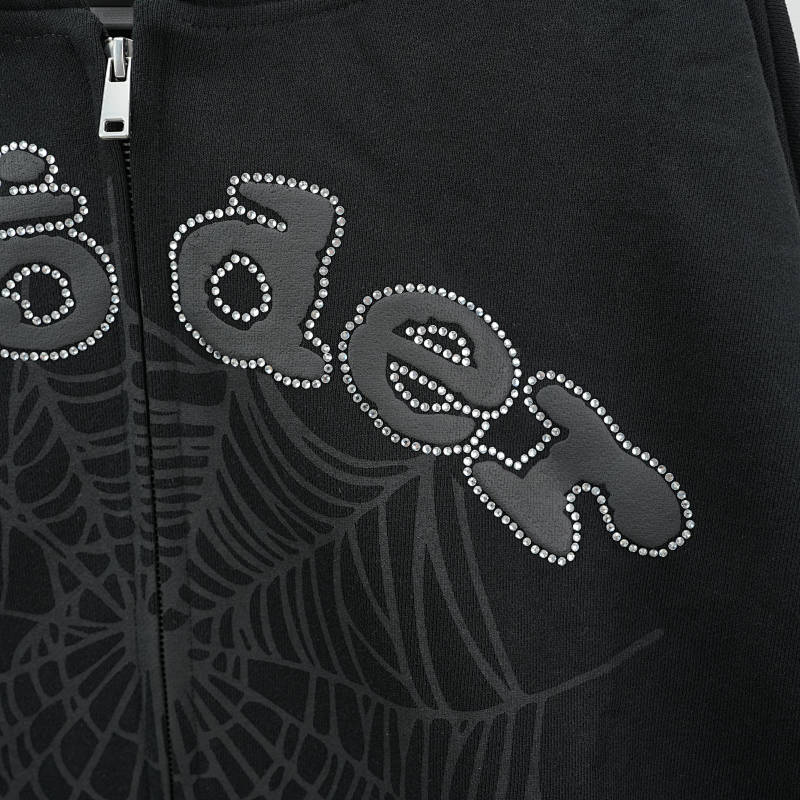 Sp5Der Og Web V2 Rhinestone Zip Up