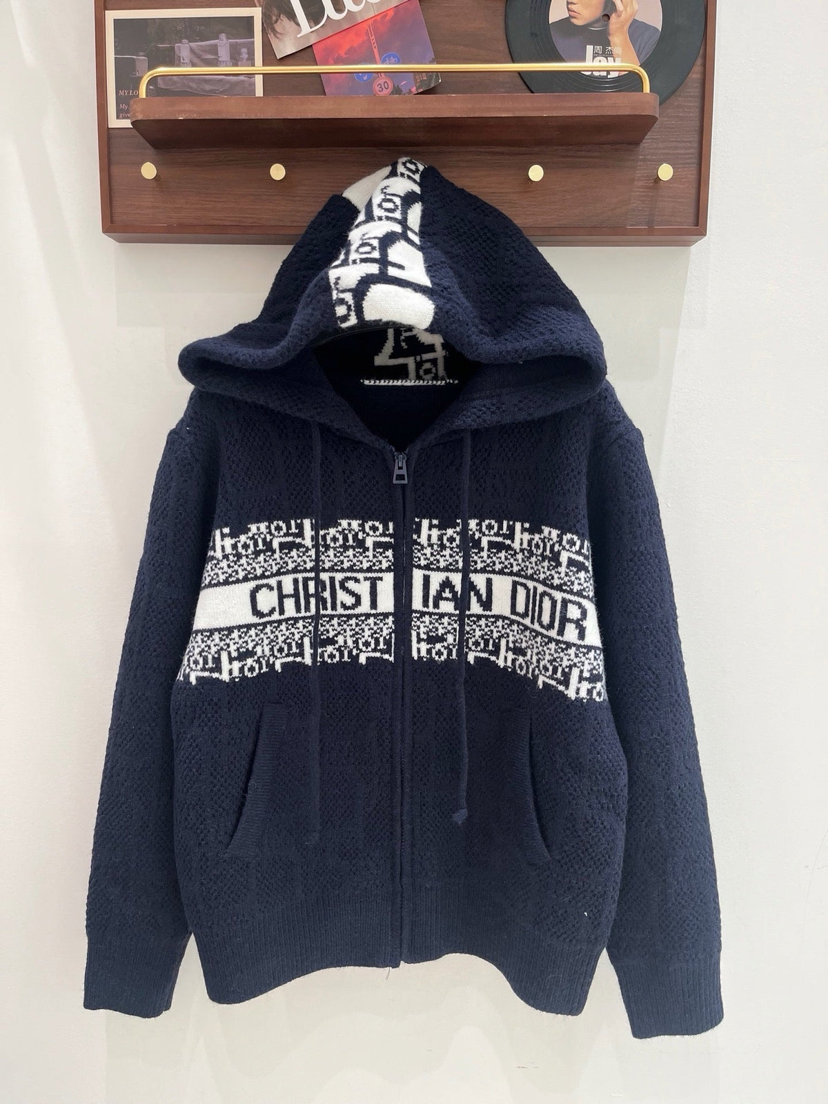 Zipped Cardigan with Hood