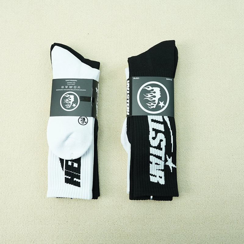 Hellstar Classic Socks (2 Pack) White/Black