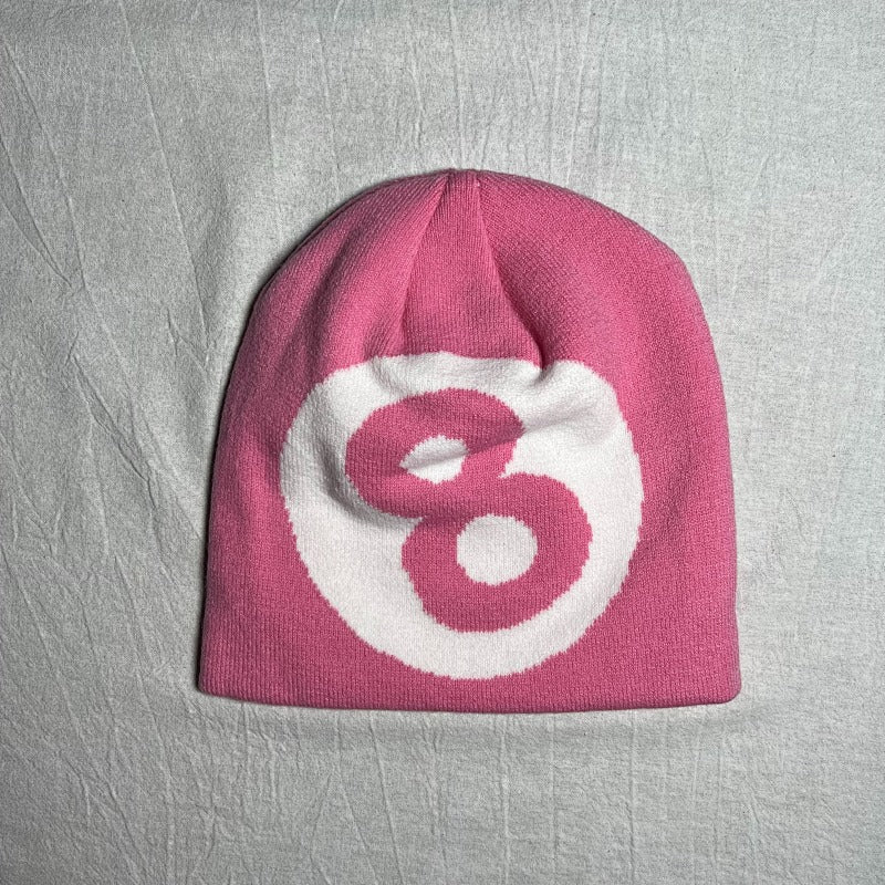 8-Ball Beanies - Blue/Gray/Pink/Black/Red/Brown