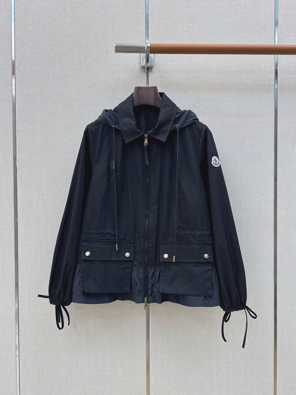 Gabardine Hooded Adenium Jacket