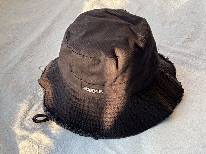 Jacquemus Wide Brim Bucket Hat with Chin Strap