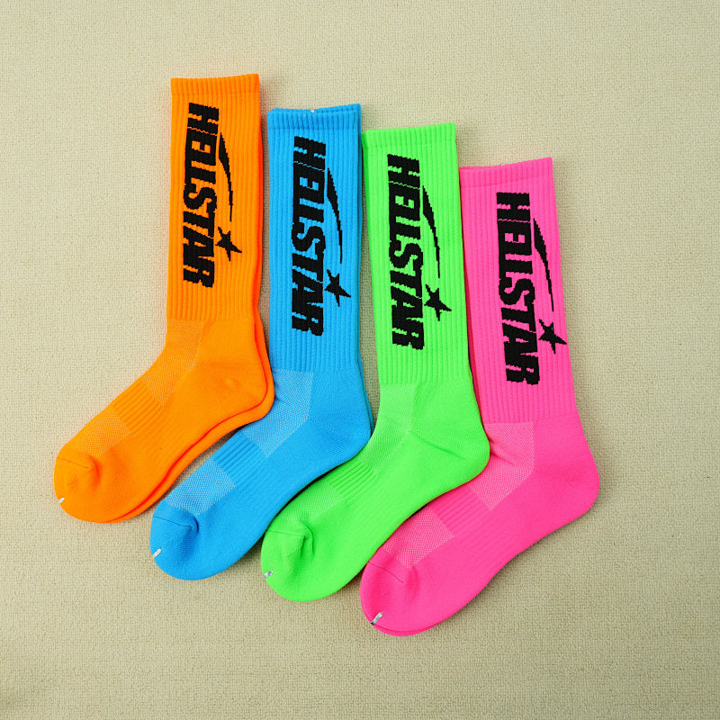Hellstar Logo Socks (4 Pack) Neon