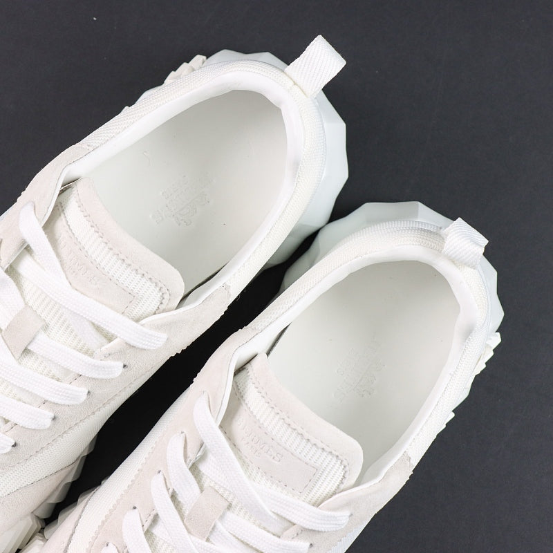 Hermes Bouncing Sneaker - White/Grey Technical Mesh