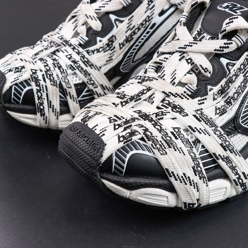 Balenciaga Track Sneaker - White/Black Logo Print