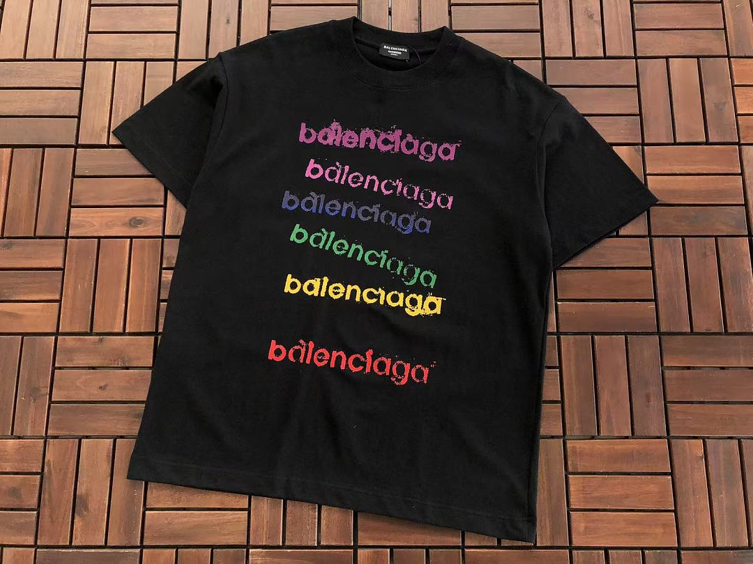 Multicolor Logo Balenciaga T-Shirt