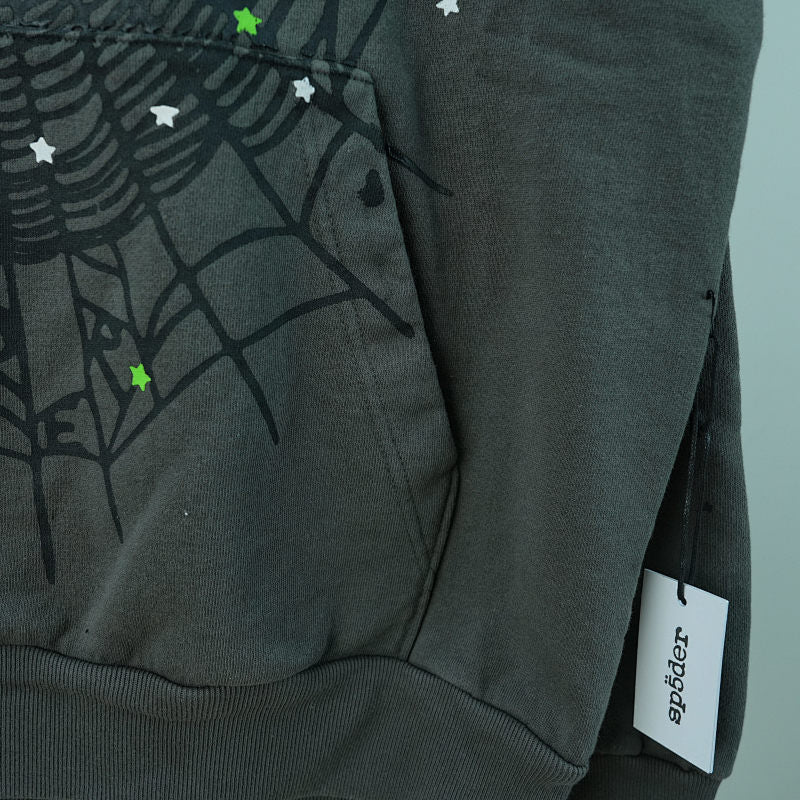 Sp5der Punk V2 Hoodie Slate Grey