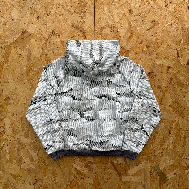 Mertra Serpentine Zip Hoodie - Light Grey