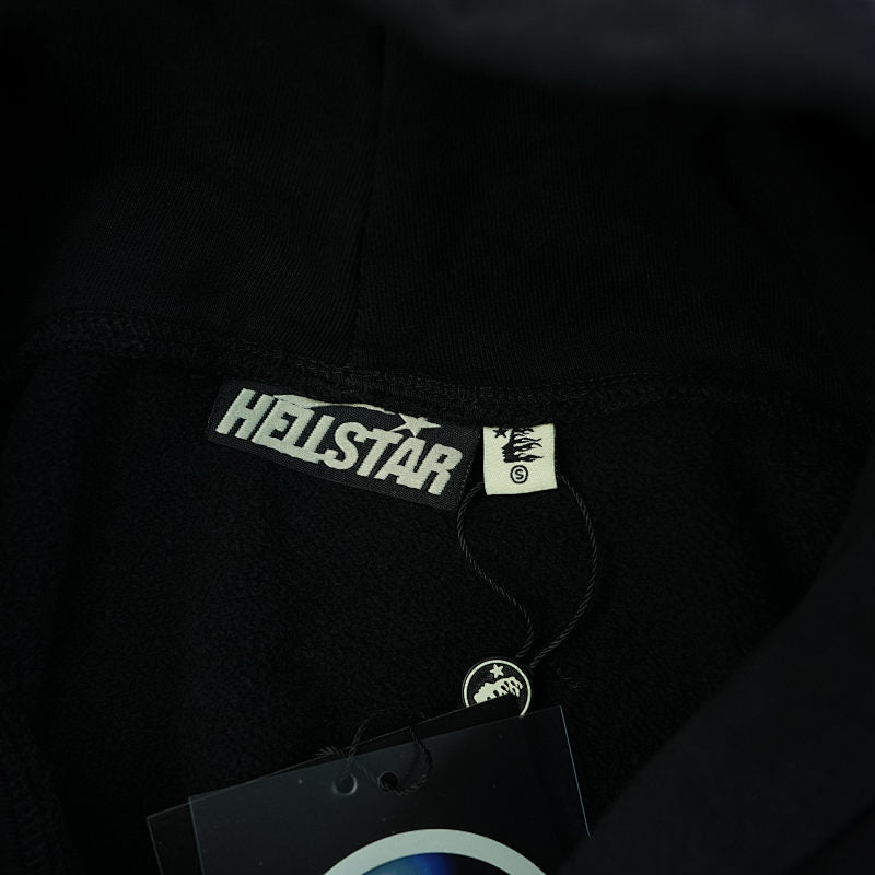 Hellstar Airbrushed Skull Hoodie Black