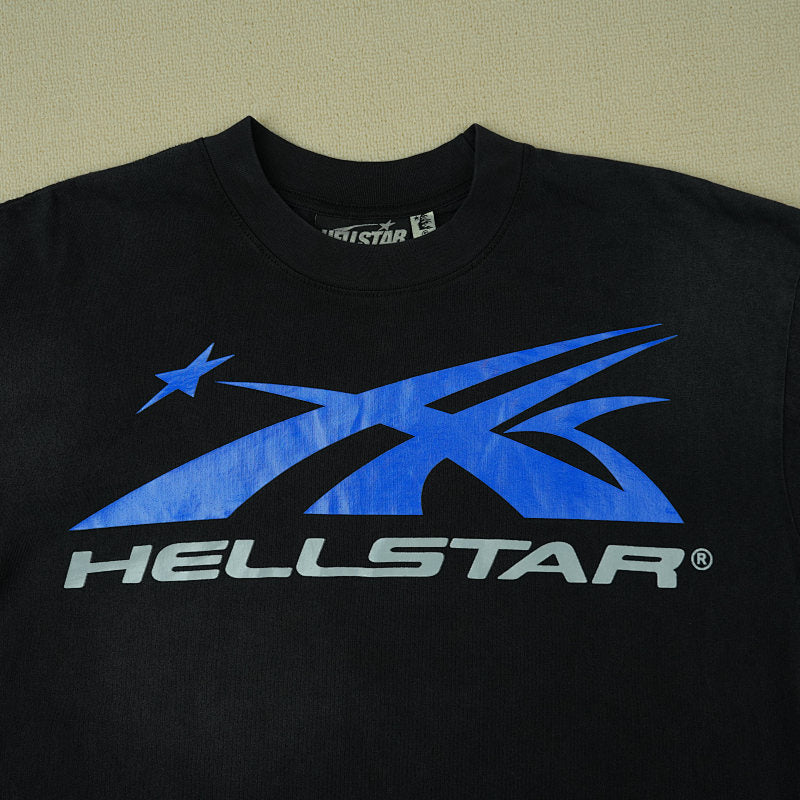 Hellstar Gel Sport Logo (Black/Blue) Tshirt Black/Blue