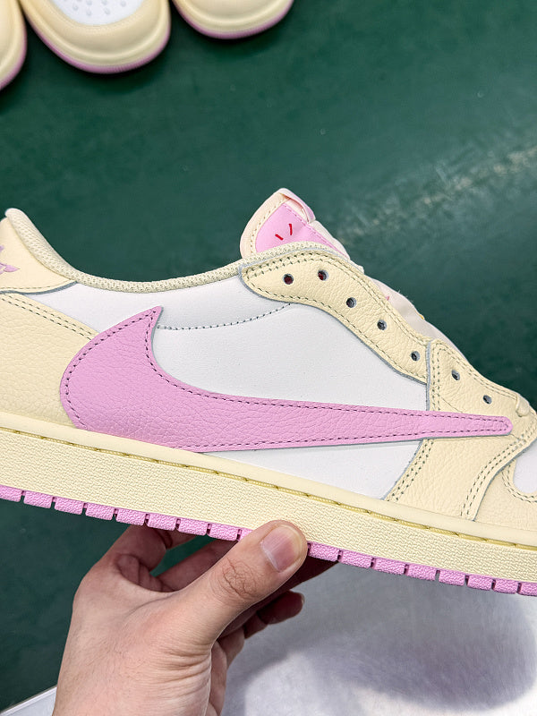 Air Jordan 1 Low OG - Yellow Toe/Pink