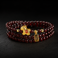 Lucky Horse Garnet Multi-Wrap Bracelet-Forward with Confidence