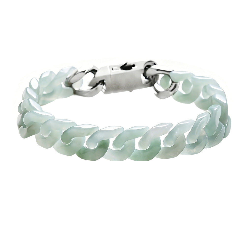Jade Cuban Link Bracelet-Balance & Presence