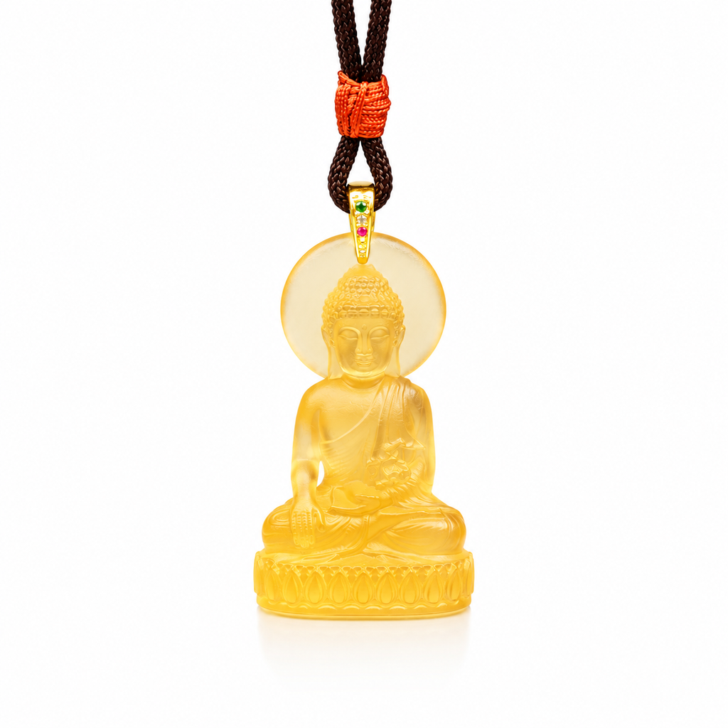 Liuli Shakyamuni Buddha Pendant¨CSpiritual Protection