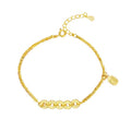 Prosperity Bond ¨C Ice-Crack Five Emperor Coins Silver Bracelet