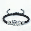Silver Pixiu Vintage Coin Bead Bracelet-Traditional Good Fortune Symbol