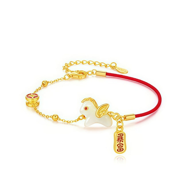 Hetian Jade Horse Bracelet ¨C Prosperity. Success & Fortune Ahead