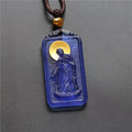 Sacred Zen Gilded Liuli Buddha Pendant - Golden Body & Halo Protection Series