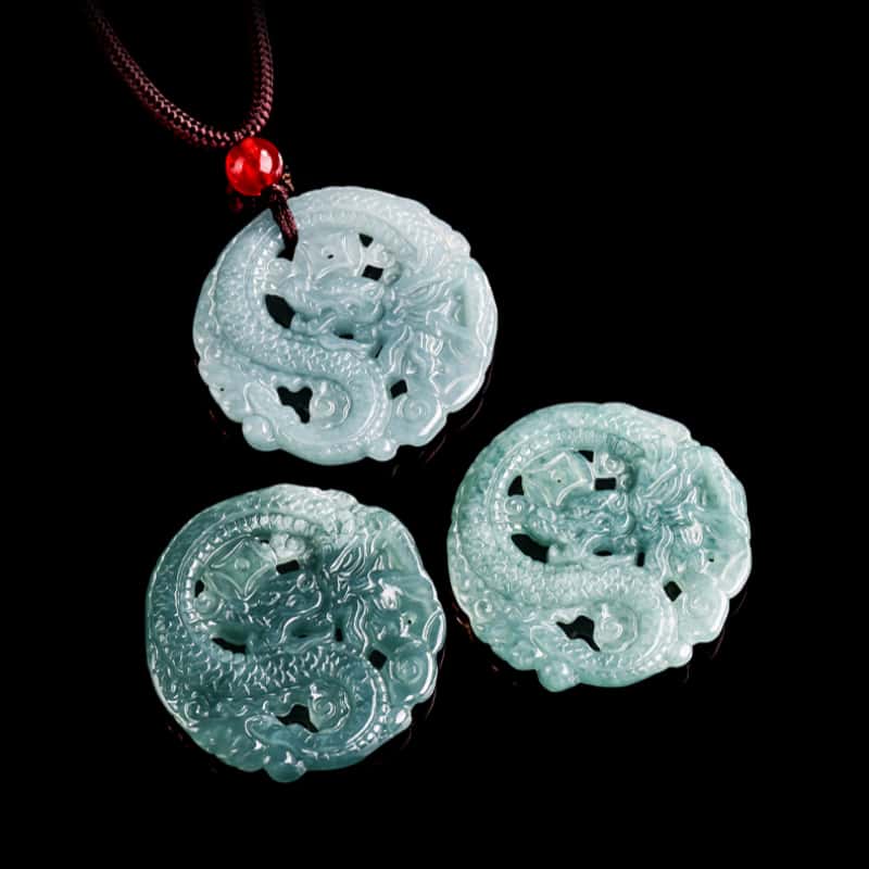 Prosperity Flow Dragon Jade Pendant-Prosperity & Success Guardian