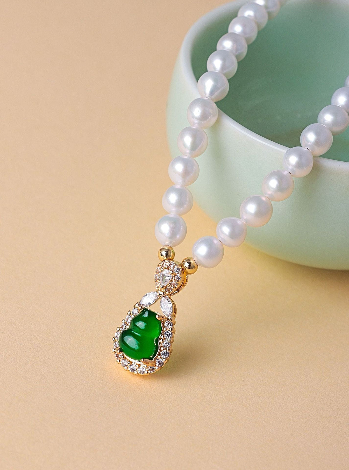 Fortune & Blessing Gourd Pearl Necklace ¨C A Gift of Love. Luck & Prosperity