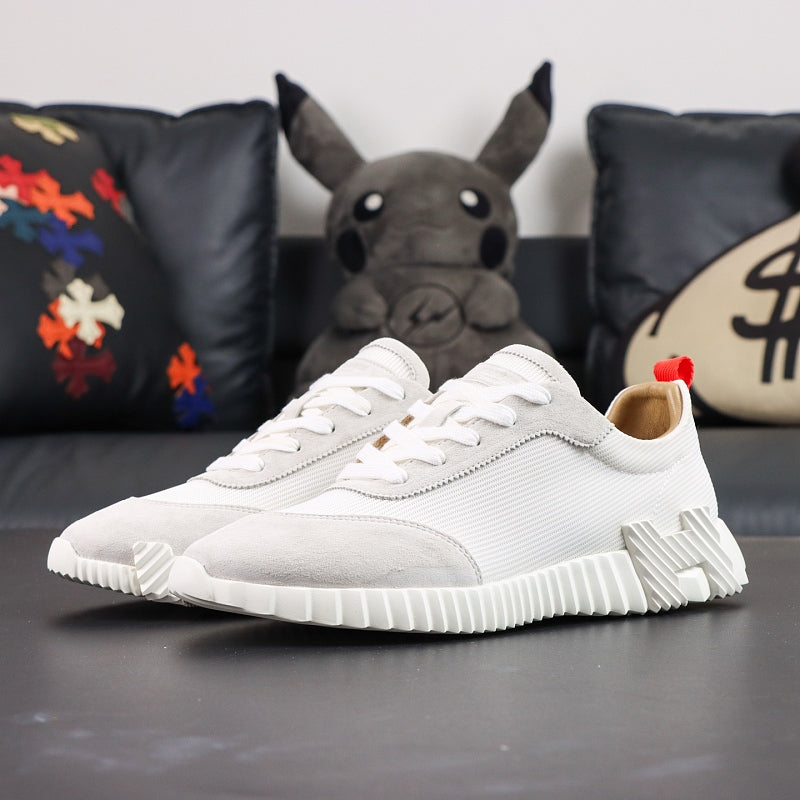 Hermes Bouncing Sneaker - White/Grey Red Pull Tab