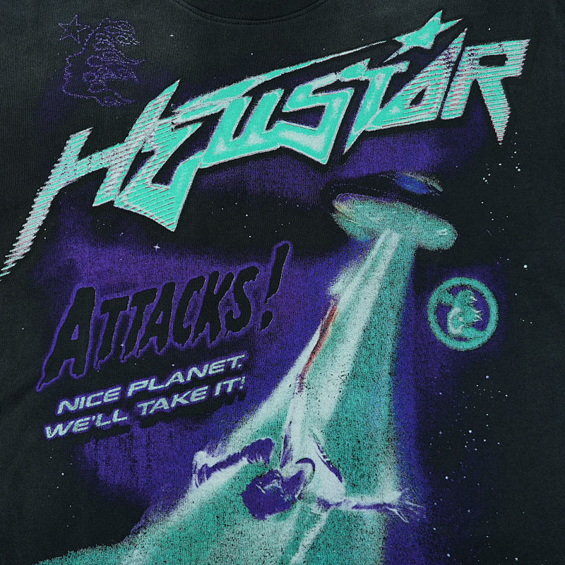 Hellstar Attacks T-Shirt Black