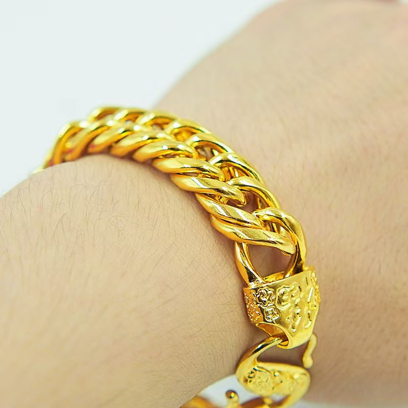 18K Golden Double Pixiu Fu Bracelet-Protection&Luck