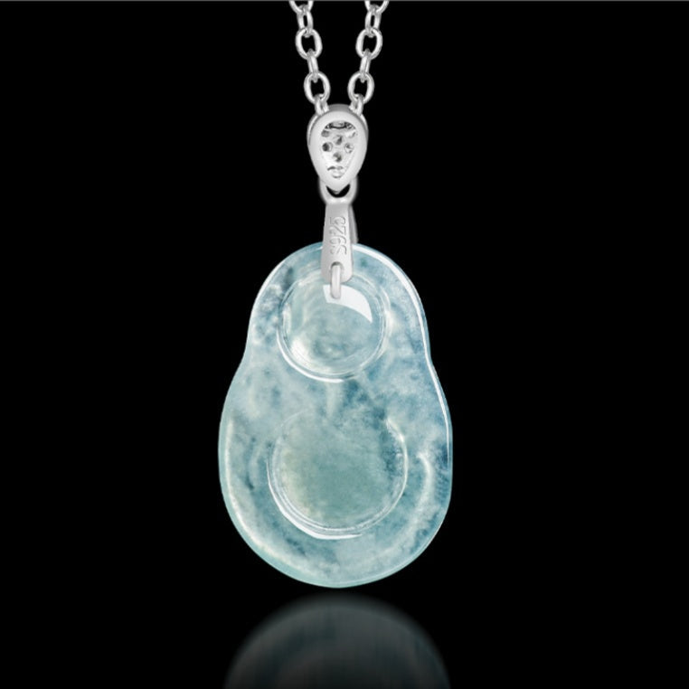 Blue Ice Jade Wealth Guardian Pendant ¨C Prosperity & Fortune Blessing