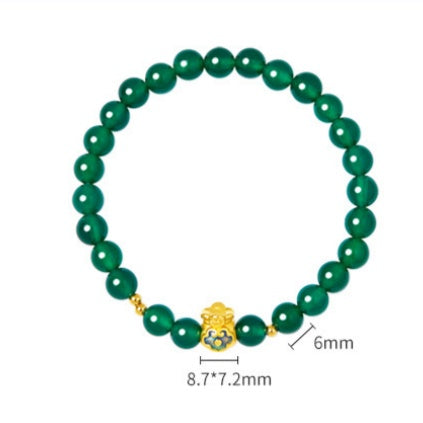 Ruyi Blessing Pouch Chalcedony Bracelet ¨C Serenity. Joy & Good Fortune