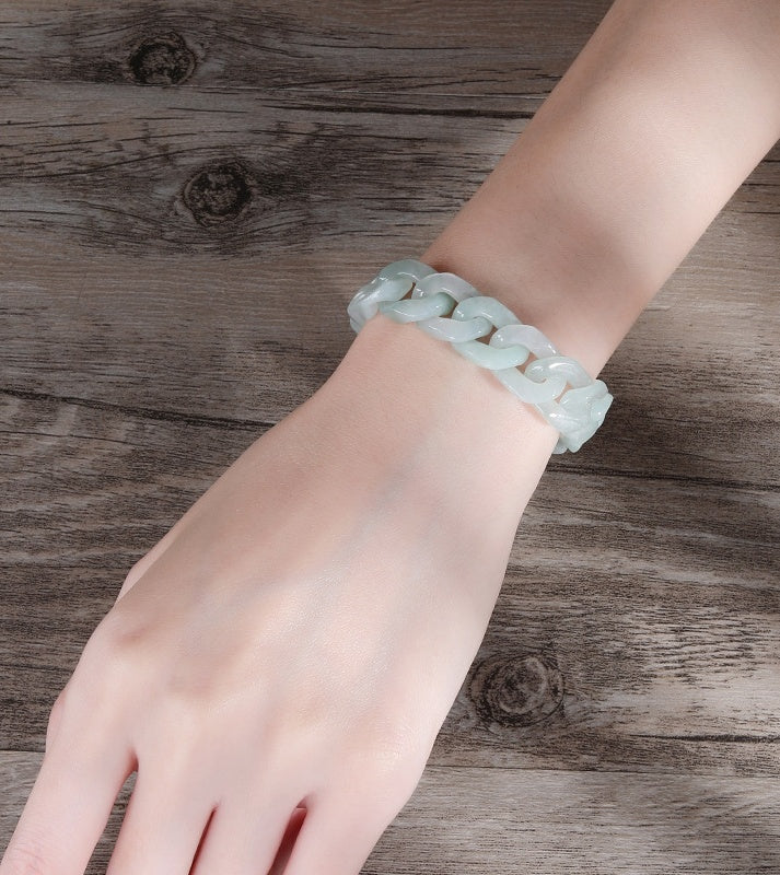Jade Cuban Link Bracelet-Balance & Presence