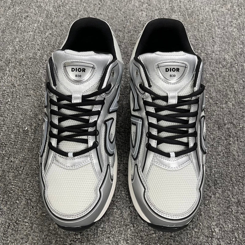 Dior B30 Sneaker — Silver Black
