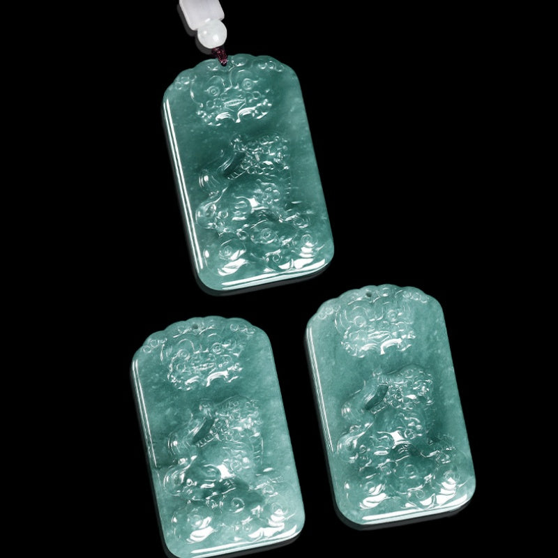 The Guardian of Fortune: Natural Jade Pixiu Prosperity Pendant-Wealth. Protection & Good Fortune