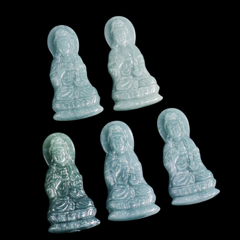 Serene Acceptance Jade Guanyin Pendant Necklace