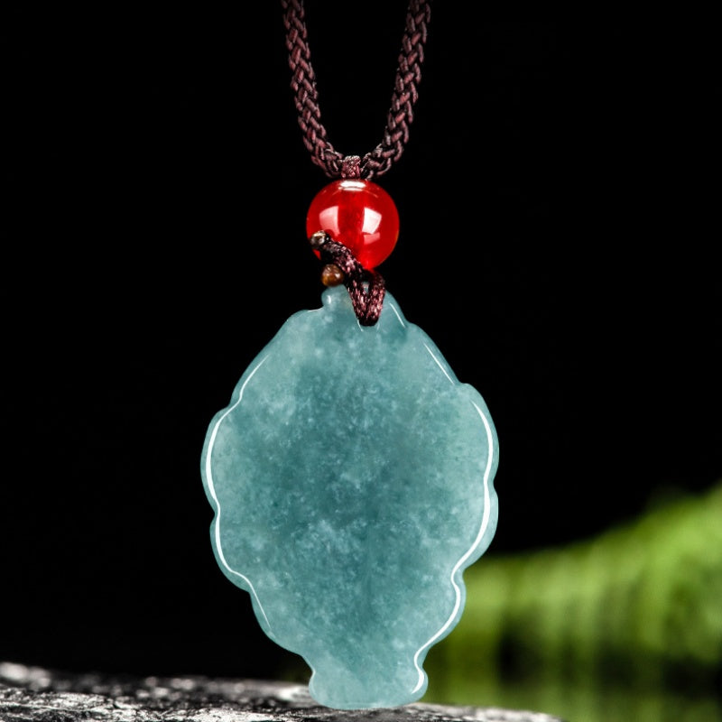 Blessing Longevity Nine-Tailed Fox Jade Pendant Necklace