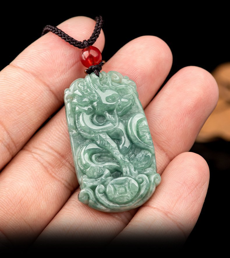 Dragon & Phoenix Couple Jade Pendant Set-Love. Harmony & Lasting Blessings