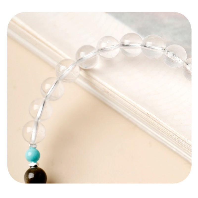 Flow Forward-Silver Koi Clear Quartz Bracelet