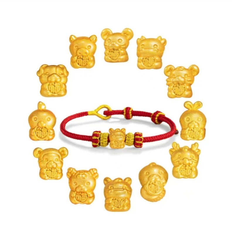 12 Zodiac Fortune Gold Bracelet ¨C Wealth on Arrival Lucky Year Series