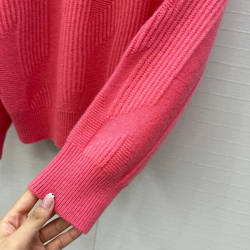 HM Letter Sweater in Red Cashmere